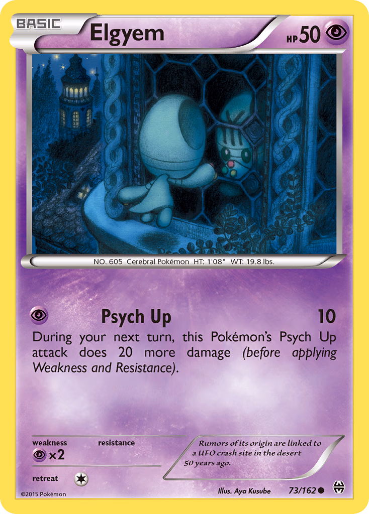 Elgyem Pokemon card (73/162, BREAKthrough)