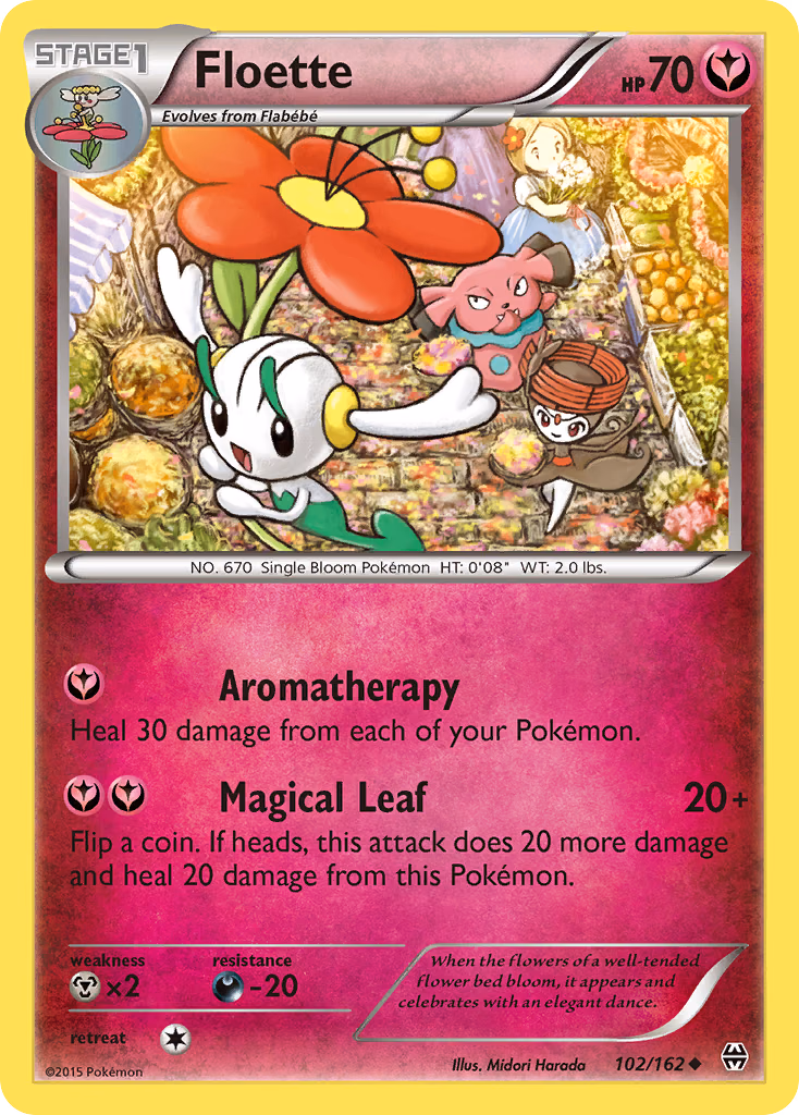 Floette Pokemon card (102/162, BREAKthrough)