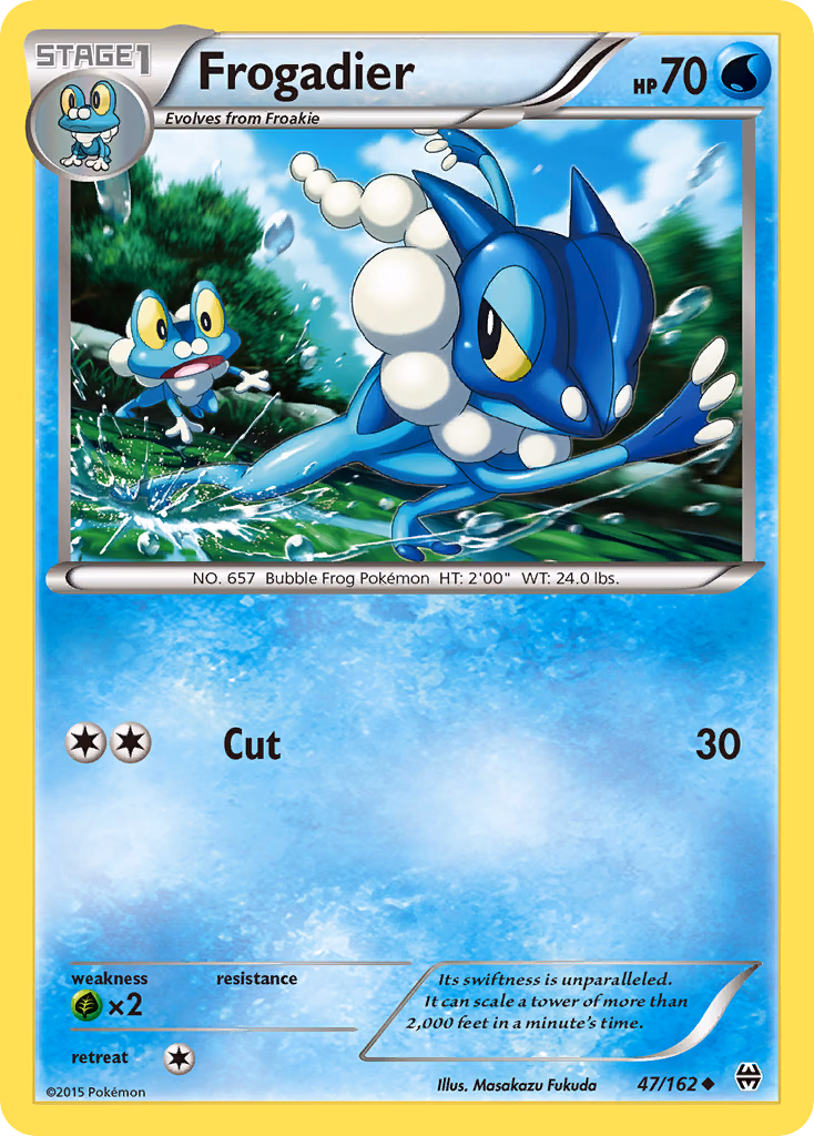 Frogadier Pokemon card (47/162, BREAKthrough)