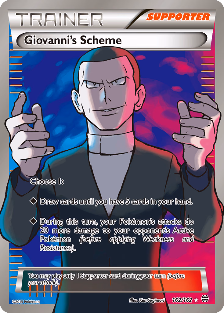 Giovanni's Scheme Pokemon card (162/162, BREAKthrough)