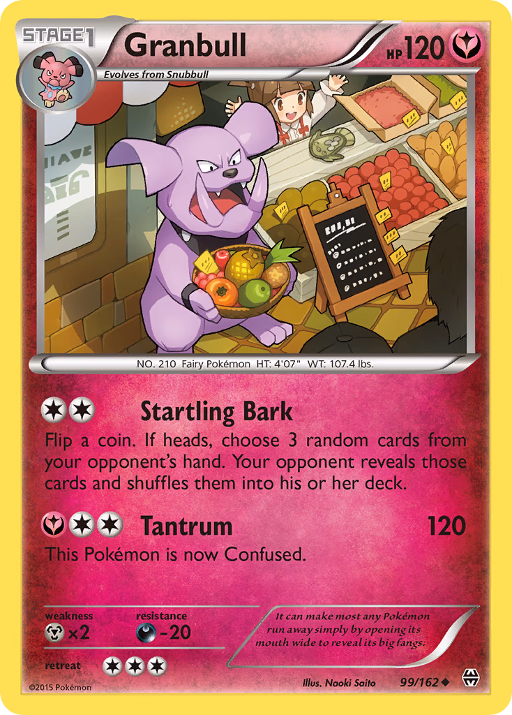 Granbull Pokemon card (99/162, BREAKthrough)