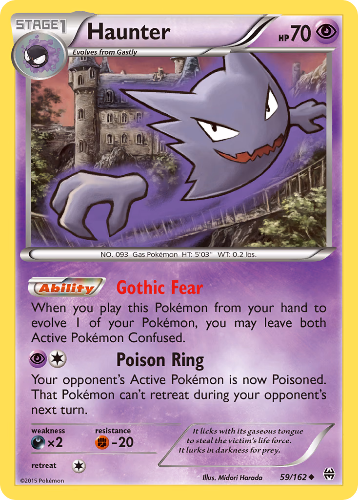 Haunter Pokemon card (59/162, BREAKthrough)