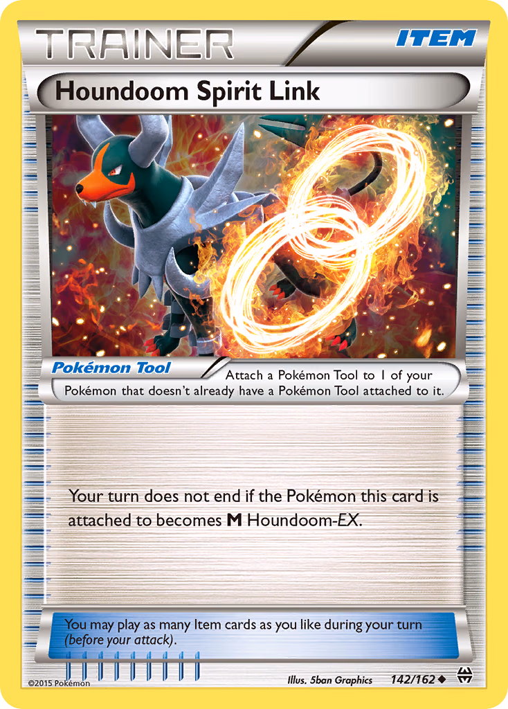 Houndoom Spirit Link Pokemon card (142/162, BREAKthrough)