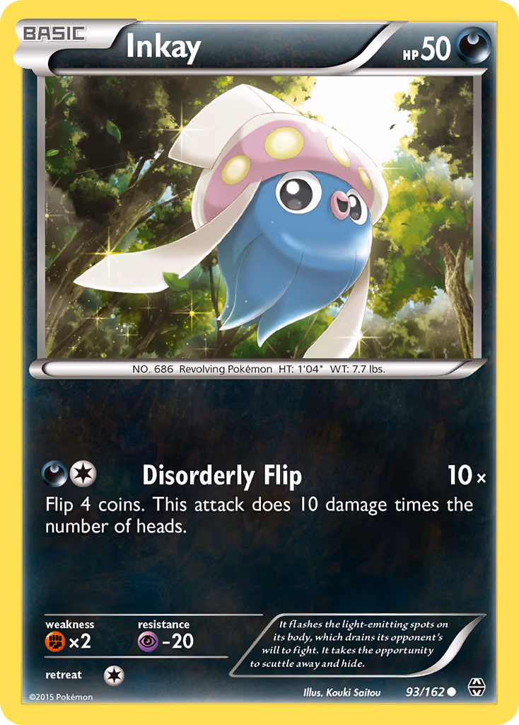 Inkay Pokemon card (93/162, BREAKthrough)
