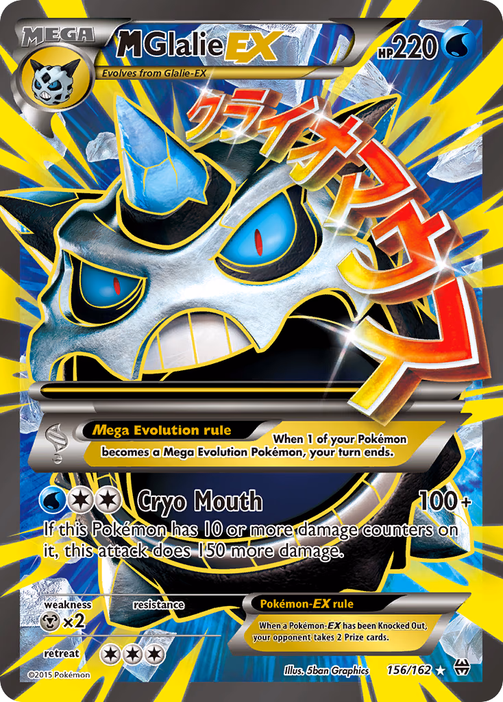 M Glalie-EX Pokemon card (156/162, BREAKthrough)