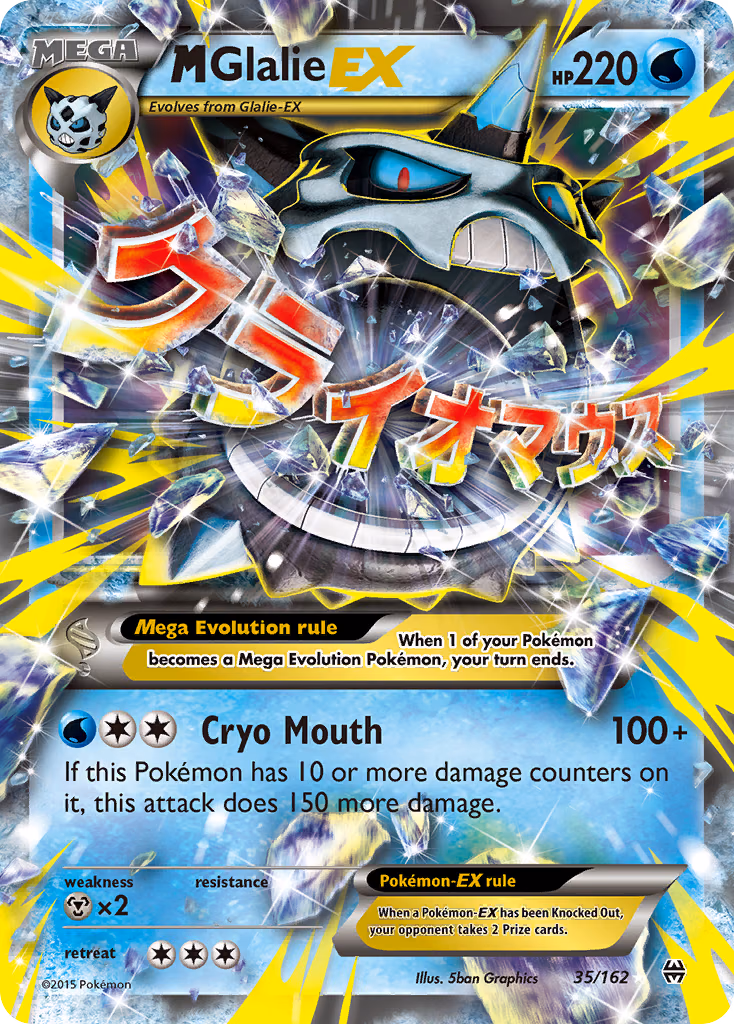 M Glalie-EX Pokemon card (35/162, BREAKthrough)