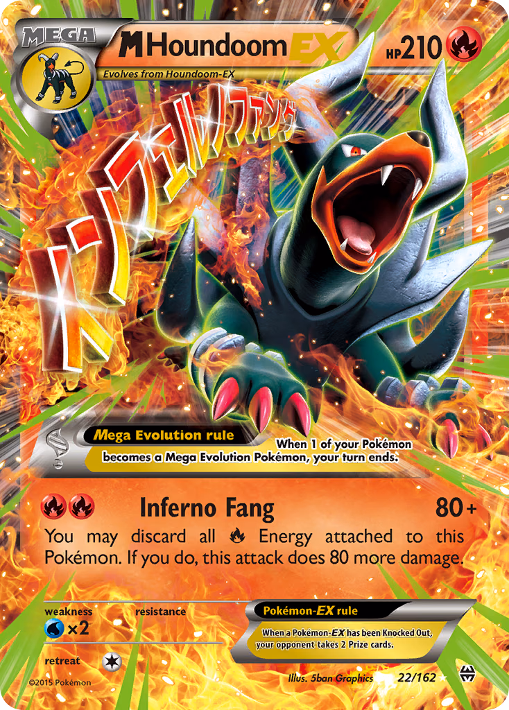 M Houndoom-EX Pokemon card (22/162, BREAKthrough)