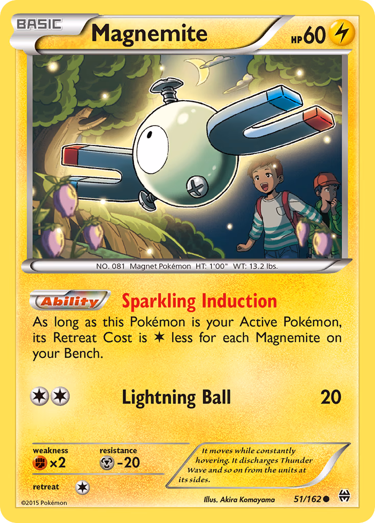 Magnemite Pokemon card (51/162, BREAKthrough)