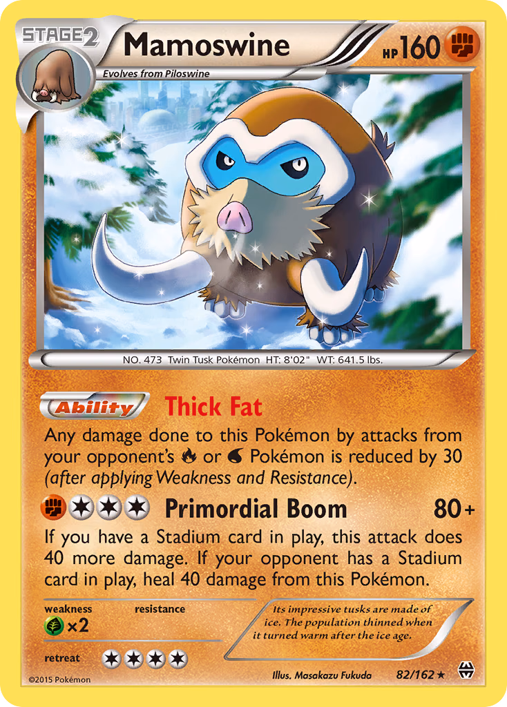 Mamoswine Pokemon card (82/162, BREAKthrough)