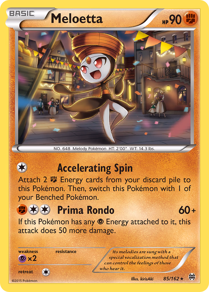 Meloetta Pokemon card (85/162, BREAKthrough)