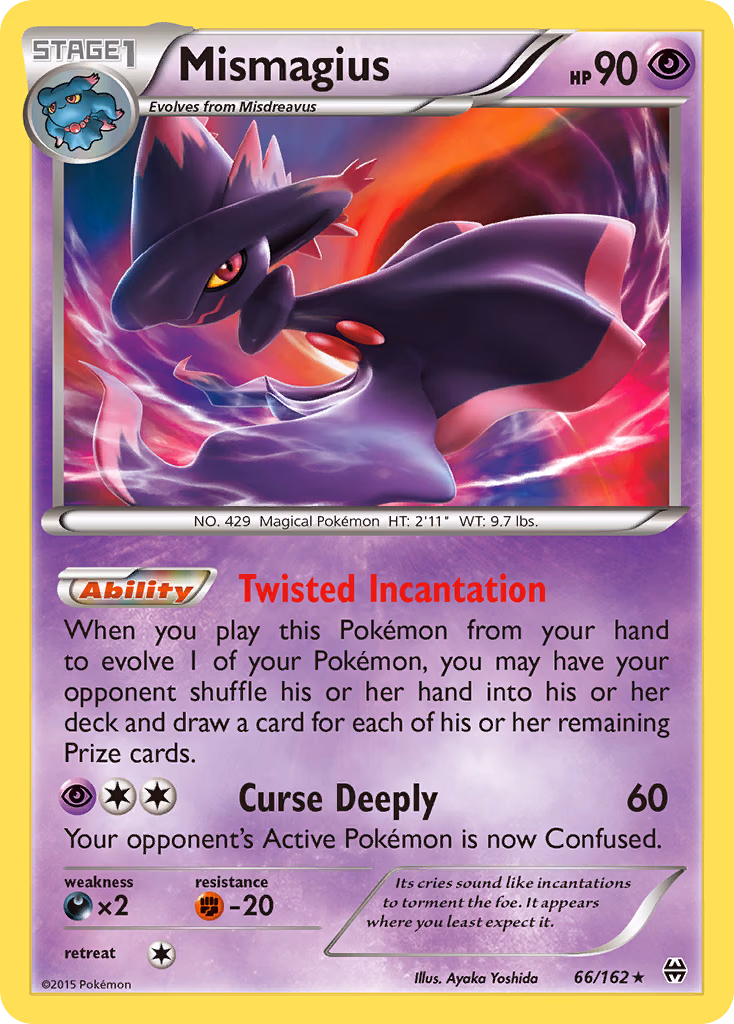 Mismagius Pokemon card (66/162, BREAKthrough)