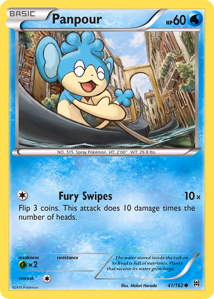 Panpour Pokemon card (41/162, BREAKthrough)