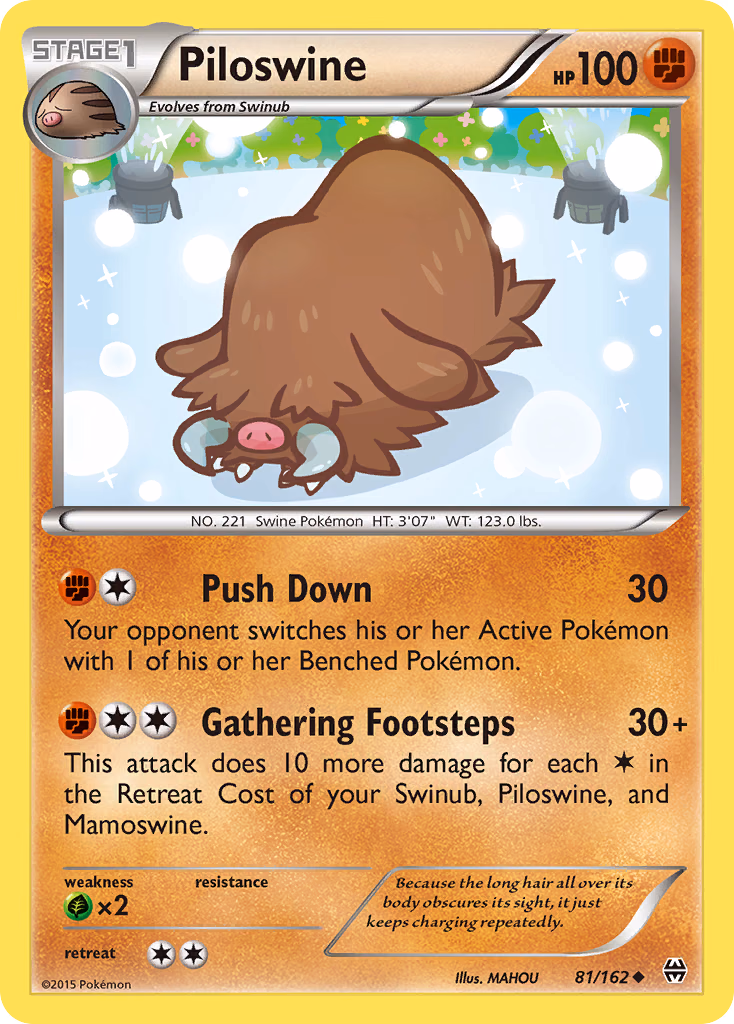 Piloswine Pokemon card (81/162, BREAKthrough)