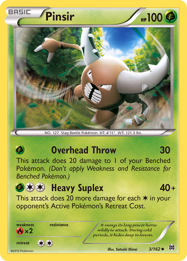 Pinsir Pokemon card (3/162, BREAKthrough)