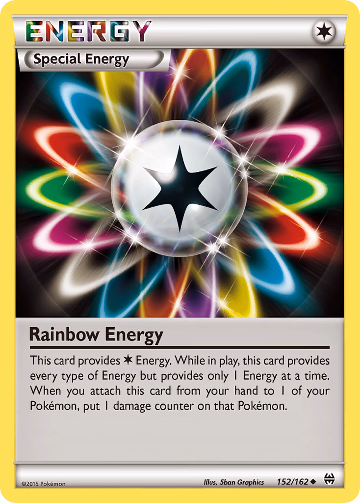 Rainbow Energy Pokemon card (152/162, BREAKthrough)