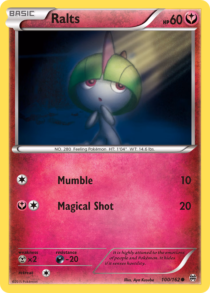 Ralts Pokemon card (100/162, BREAKthrough)