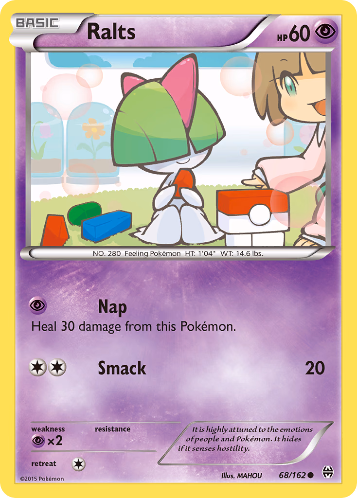 Ralts Pokemon card (68/162, BREAKthrough)