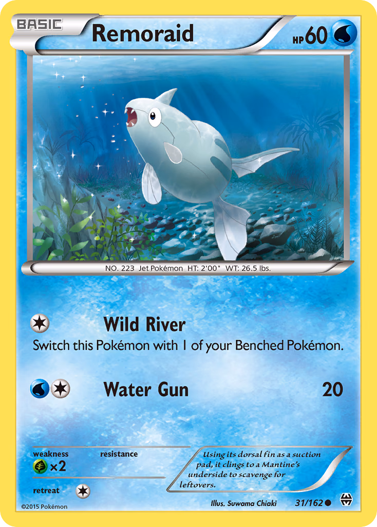 Remoraid Pokemon card (31/162, BREAKthrough)