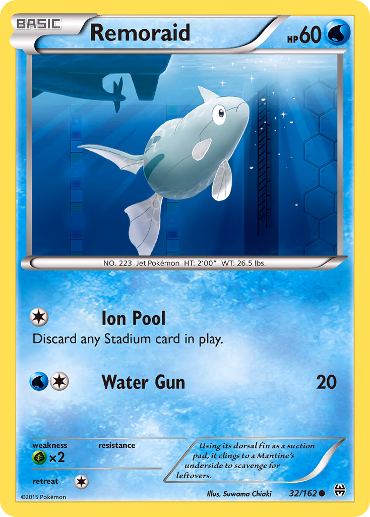 Remoraid Pokemon card (32/162, BREAKthrough)