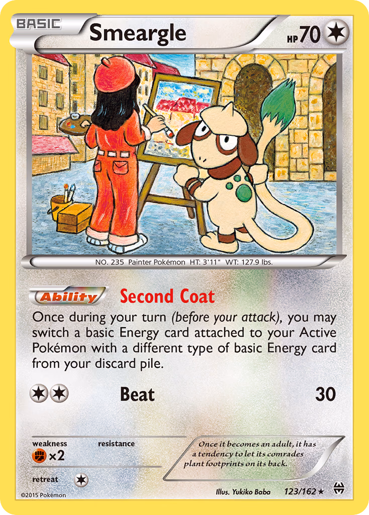 Smeargle Pokemon card (123/162, BREAKthrough)