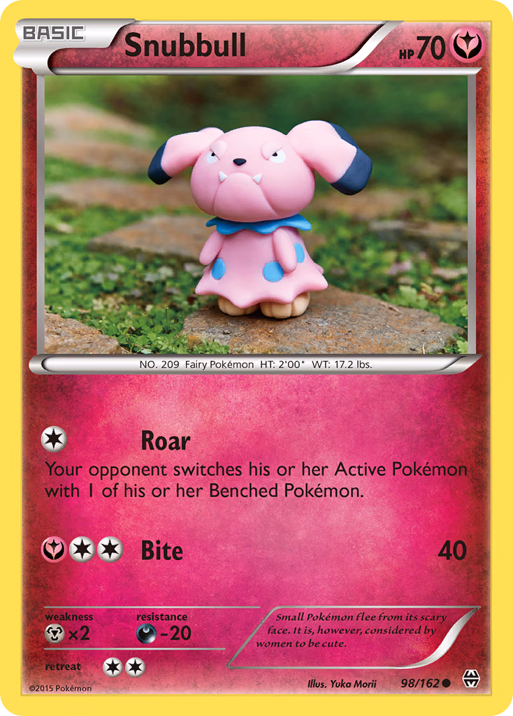 Snubbull Pokemon card (98/162, BREAKthrough)