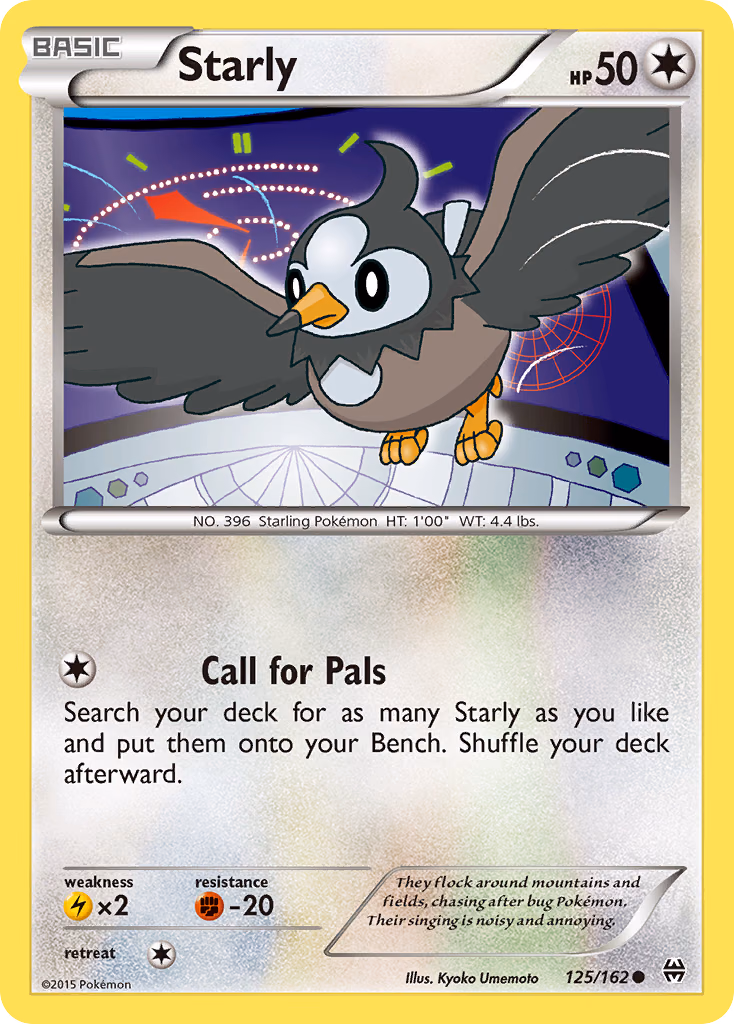 Starly Pokemon card (125/162, BREAKthrough)