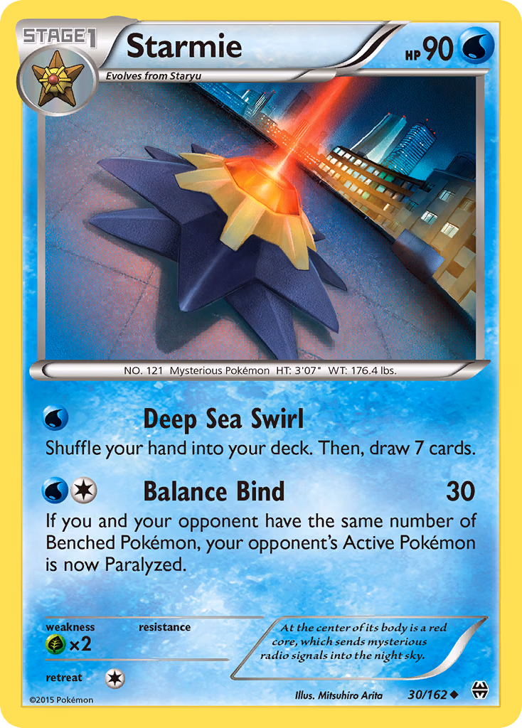Starmie Pokemon card (30/162, BREAKthrough)