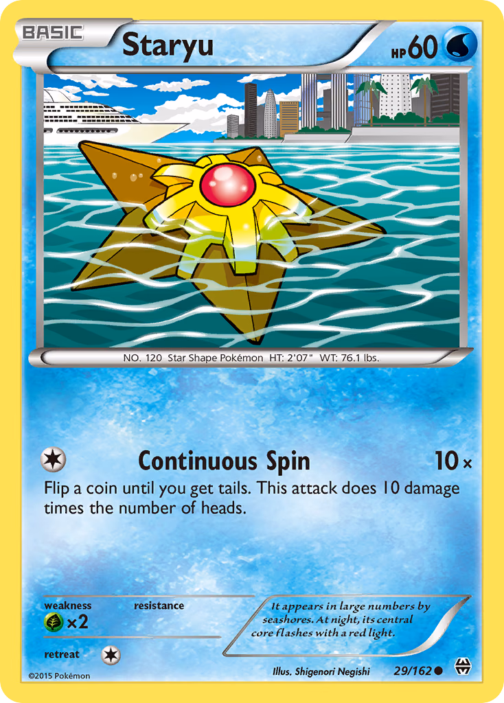 Staryu Pokemon card (29/162, BREAKthrough)