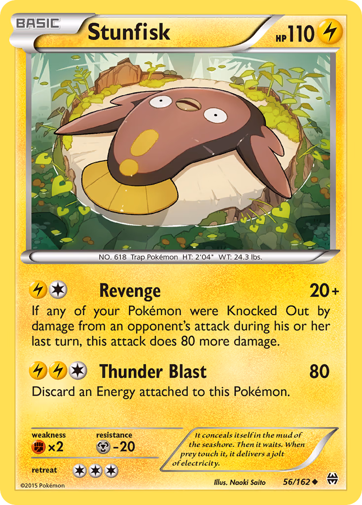 Stunfisk Pokemon card (56/162, BREAKthrough)
