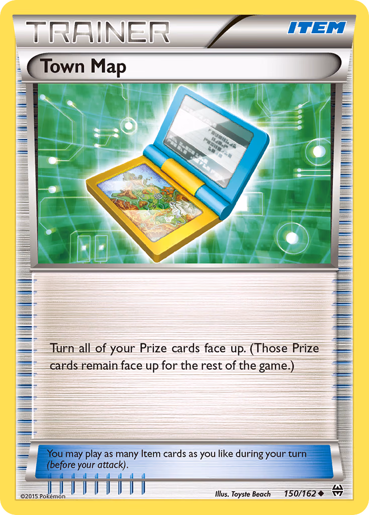 Town Map Pokemon card (150/162, BREAKthrough)