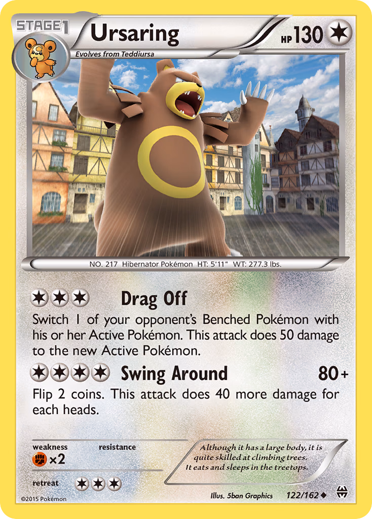 Ursaring Pokemon card (122/162, BREAKthrough)