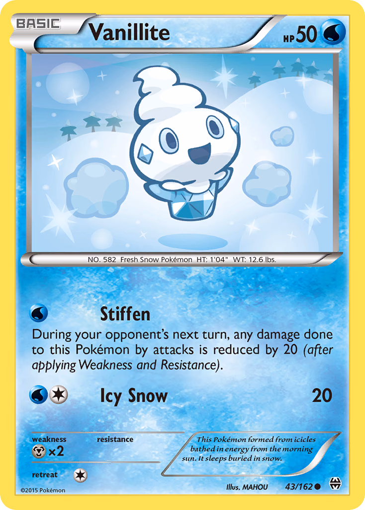 Vanillite Pokemon card (43/162, BREAKthrough)