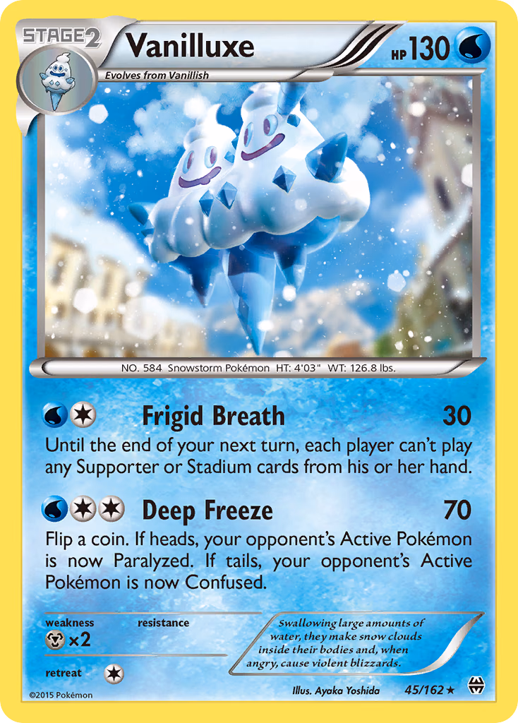 Vanilluxe Pokemon card (45/162, BREAKthrough)