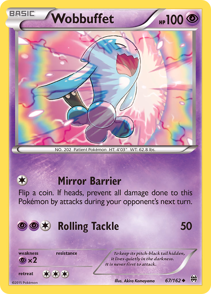 Wobbuffet Pokemon card (67/162, BREAKthrough)