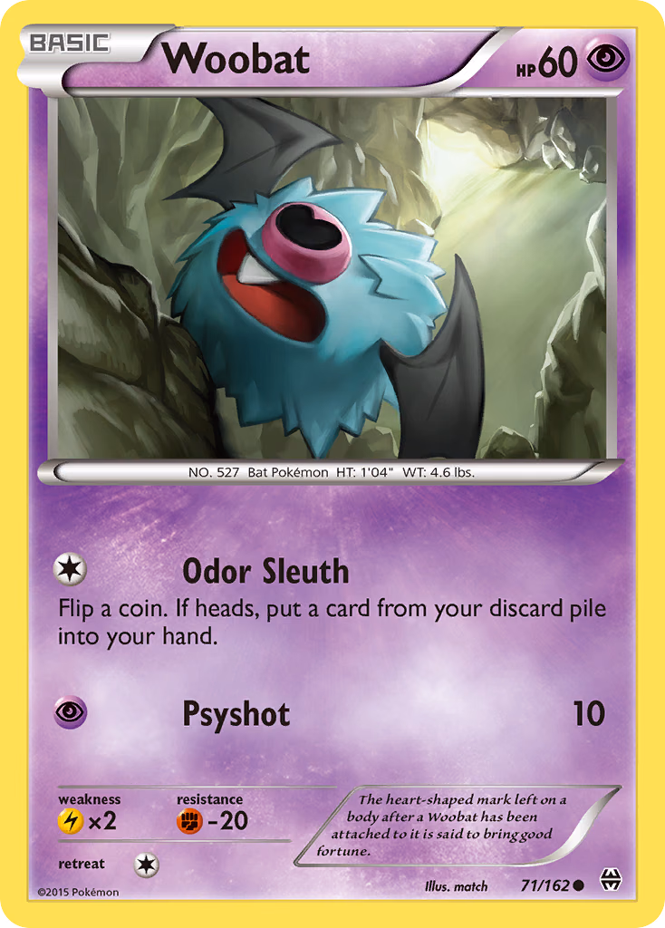 Woobat Pokemon card (71/162, BREAKthrough)