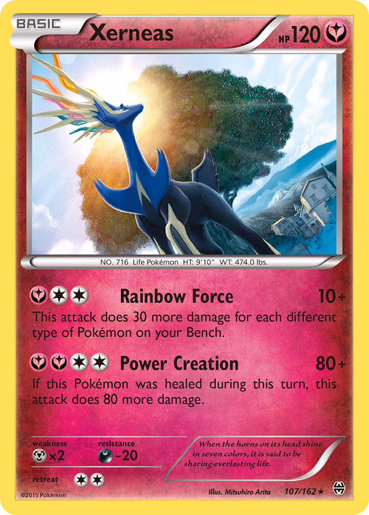 Xerneas Pokemon card (107/162, BREAKthrough)