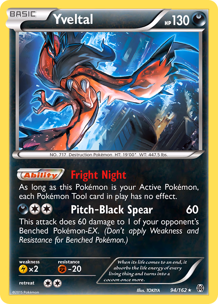 Yveltal Pokemon card (94/162, BREAKthrough)
