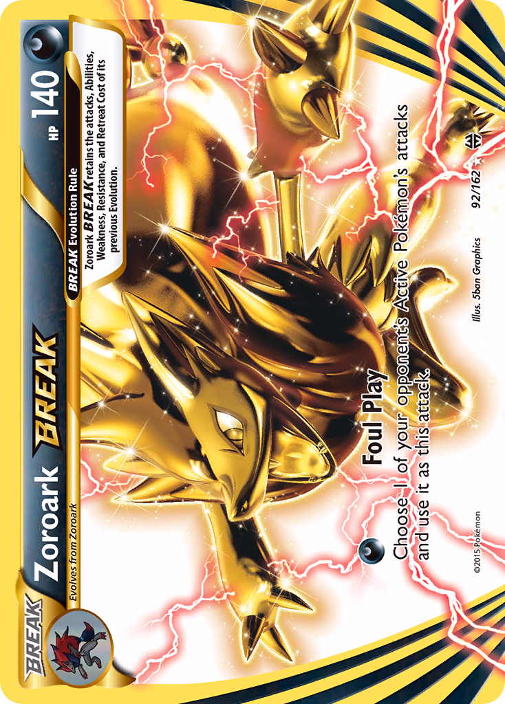 Zoroark BREAK Pokemon card (92/162, BREAKthrough)