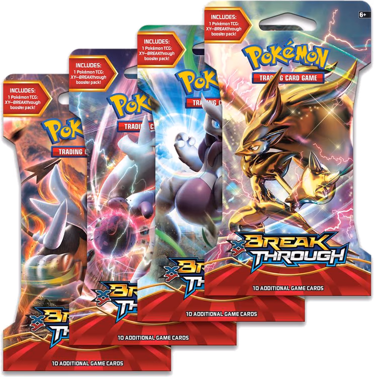 Pokemon BREAKthrough Sleeved Booster Pack Art Bundle [Set of 4]