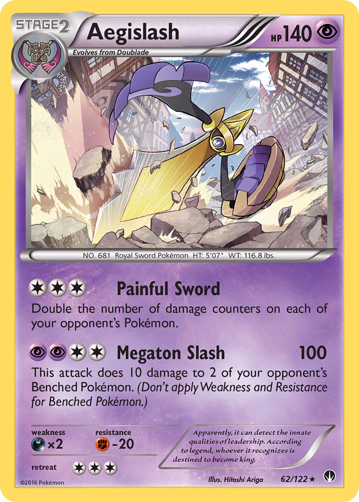 Aegislash Pokemon card (62/122, BREAKpoint)