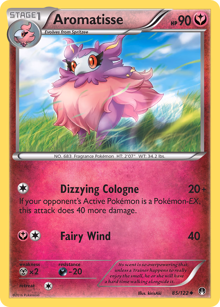 Aromatisse Pokemon card (85/122, BREAKpoint)
