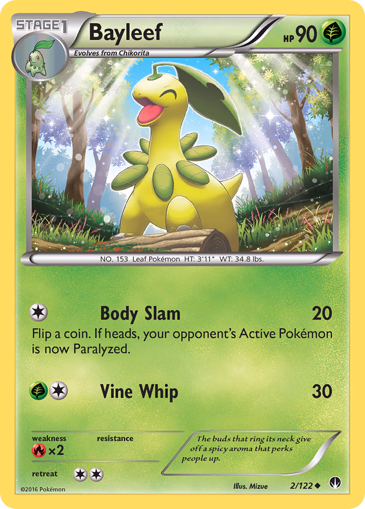 Bayleef Pokemon card (2/122, BREAKpoint)