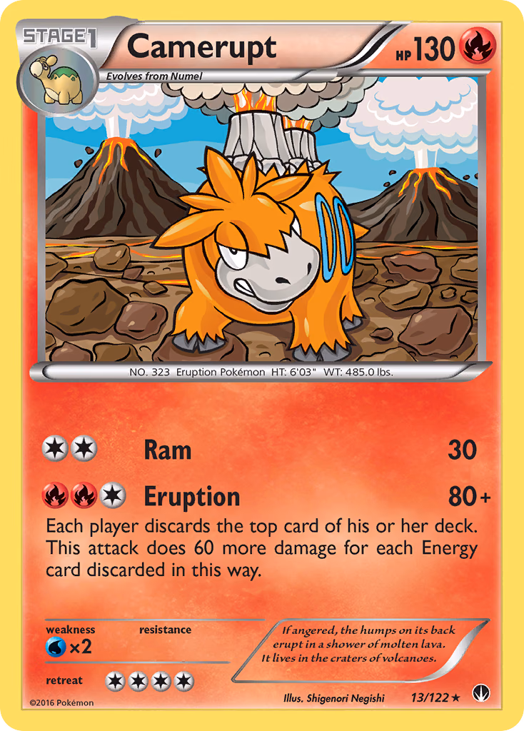 Camerupt Pokemon card (13/122, BREAKpoint)
