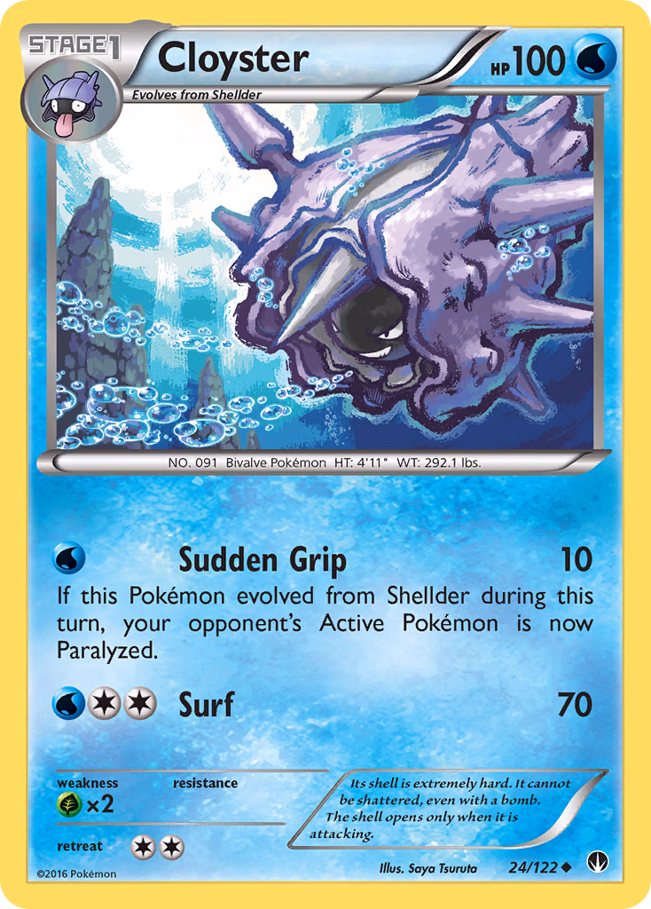 Cloyster Pokemon card (24/122, BREAKpoint)