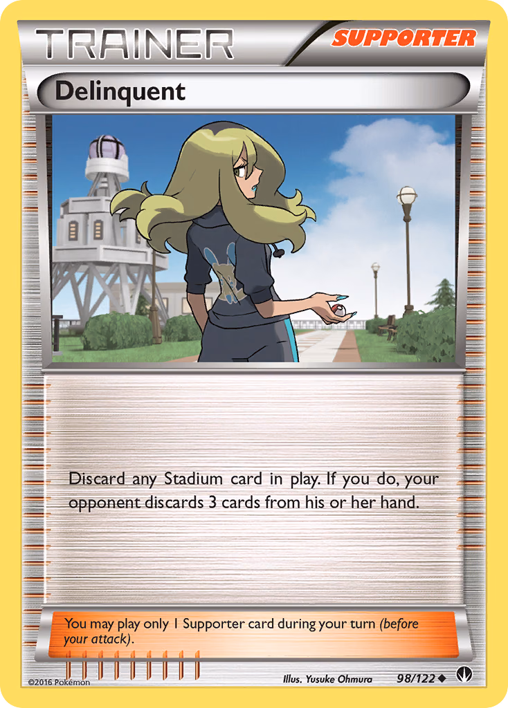 Delinquent Pokemon card (98/122, BREAKpoint)