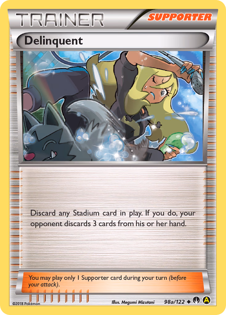 Delinquent Pokemon card (98a/122, BREAKpoint)