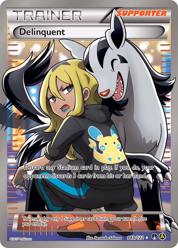 Delinquent Pokemon card (98b/122, BREAKpoint)