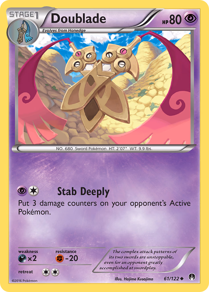 Doublade Pokemon card (61/122, BREAKpoint)