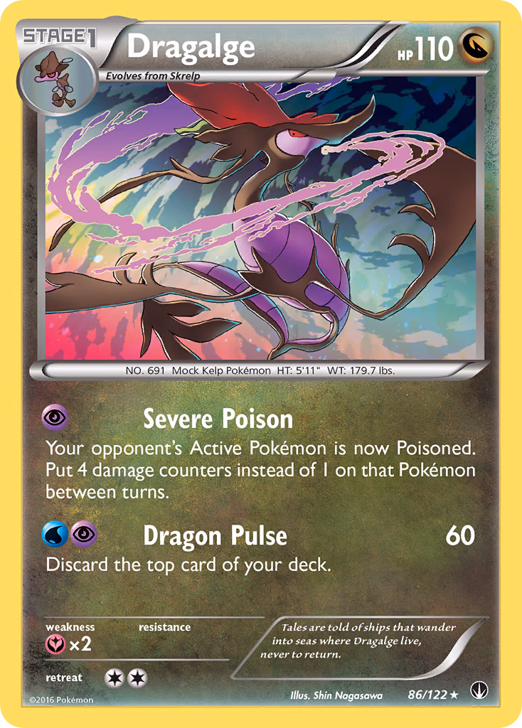 Dragalge Pokemon card (86/122, BREAKpoint)