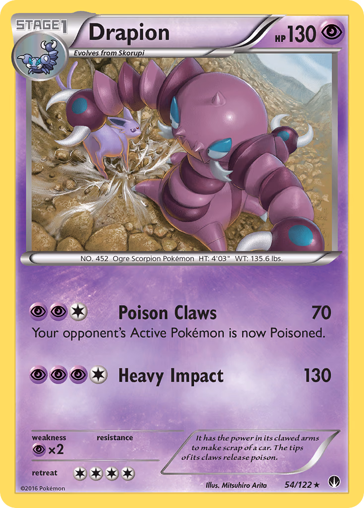 Drapion Pokemon card (54/122, BREAKpoint)